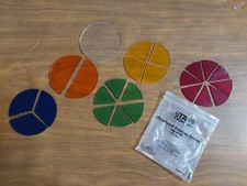 ETA Cuisenaire Overhead Fraction Circles Set Of 24 Complete Home School Math
