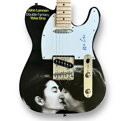 YOKO ONO Signed Guitar Custom JSA COA JOHN LENNON THE