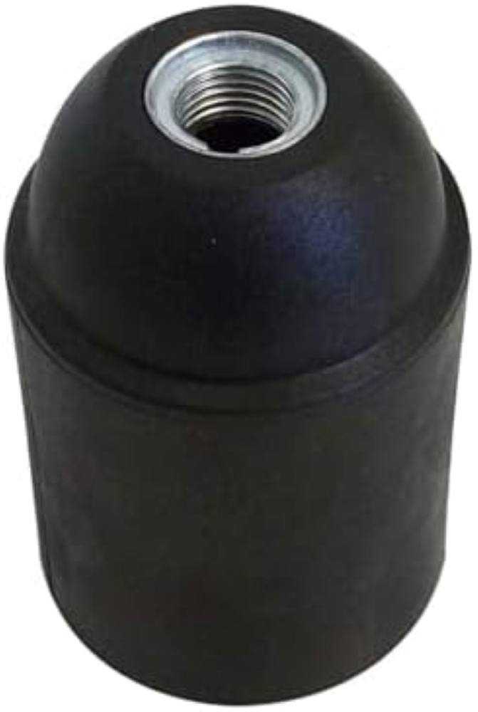 H038836 PORTALAMPARA INTERRUTTORE LISO E27 NERO