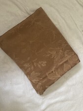 Large 9x4 Foot Gold Microfiber Tablecloth With Floral Design