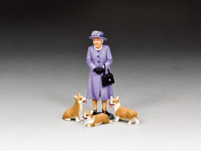 KING AND COUNTRY Royals - ''The Queen & Her Corgis'' (Royal Purple) TR014 TR14
