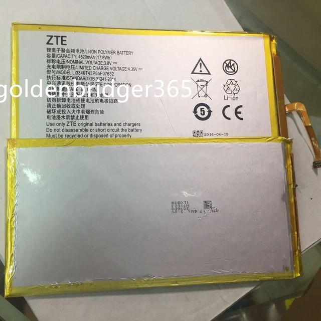3.8V 4620mAh Li3846T43P6hF07632 NEW ZTE TREK 2 K88 TABLET REPLACEMENT