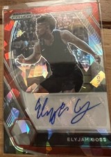 2021-22 Prizm Draft Picks Elyjah Goss Red Prizm Rookie RC Auto /199