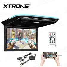 11.6" HD TFT Screen Car Roof Flip Down Monitor IR/FM HDMI USB BT Miracast Dongle