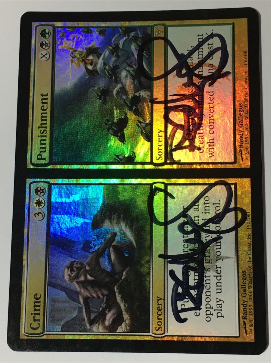 1x Foil Crime Punishment (LP)(Signed) - Dissension - MTG