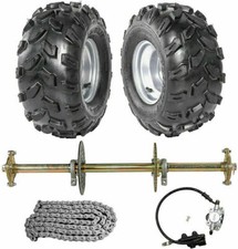 32" Go kart Rear Live Axle kit 428 Sprocket Hub 8" Wheels Golf Dirt bike ATV