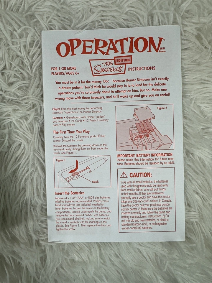 OPERATION THE SIMPSONS HOMER EDITION COMPLETE SET 2005 MILTON BRADLEY HASBRO - Image 4 of 4