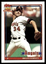1991 Topps Bryan Harvey California Angels #153