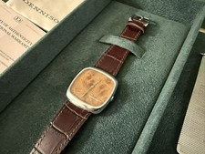 Dennison ALD Wood Dial Watch With Brown Leather Strap & Metal Bark-Mesh Bracelet