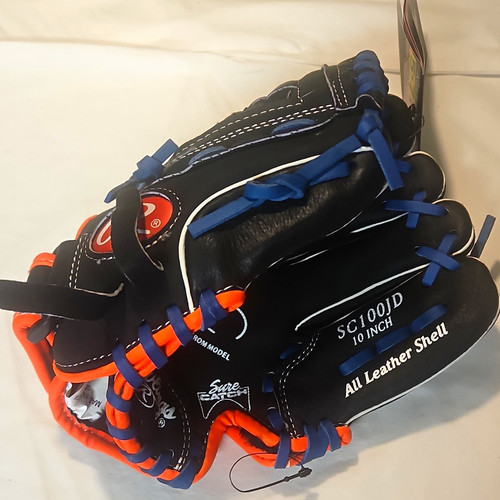 Rawlings Sure Catch SC100JD 10in Leather Youth Baseball Glove Left Hand Strap