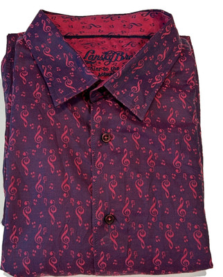 Lansky Bros Clothier To The King Memphis Mens Long Sleeve Shirt 3XL Purple Elvis