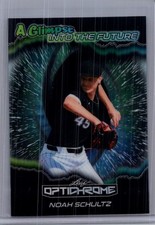 Noah Schultz 2025 Leaf Optichrome Baseball 1/1 Pre Production Proof
