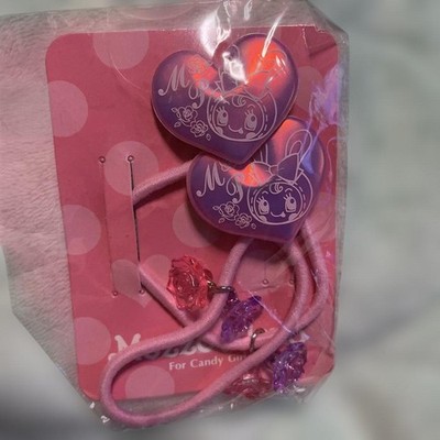 Heisei Retro Meso Piano Hair Elastic Bellier Heart Pink #8e6fe3