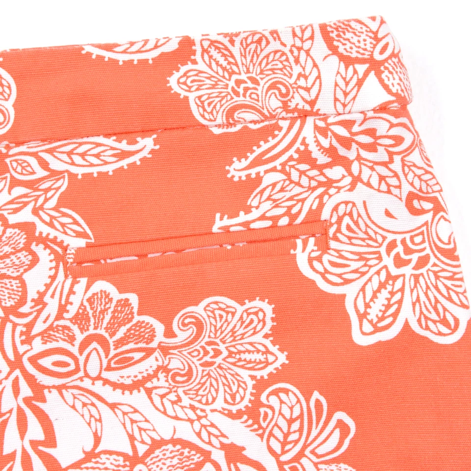 Pantalones Cortos Chinos Willi Smith Melocotón/Naranja Blanco Floral A Medida Para Mujer 8 exc Foto 2 de 4