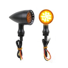 2x Bullet Turn Signals Amber Running Light For Harley Sportster Softail Bobber