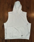 Nike NEW RARE Dri-Fit Standard Issue Sleeveless White Hoodie HF7058 NWT $85 4XL