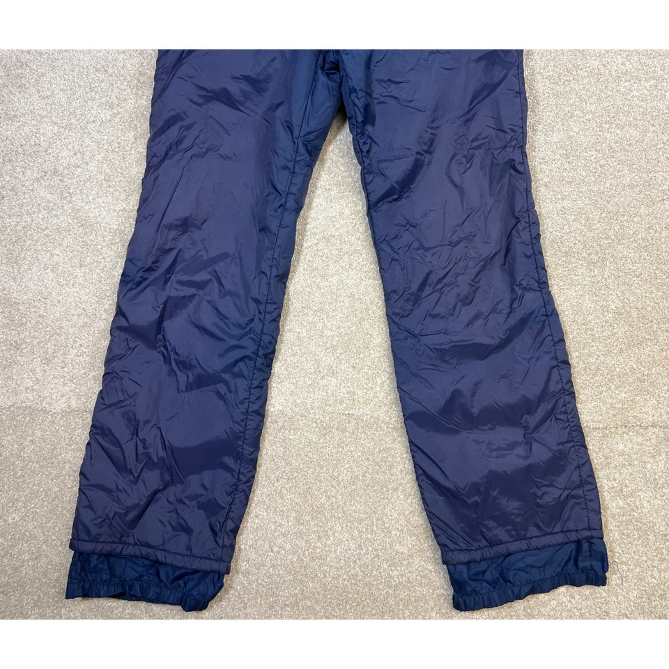 Vtg 70s Sears Navy Blue Puffer Ski Overalls Snow Bibs Size 14 Reg Made in Korea - Image 3 of 4
