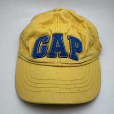 Gap Hat Cap Strap Back Unisex Kids M Yellow Twill 100 Cotton Casual Logo