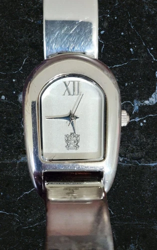 Orologio donna vintage Paolo Gucci elegante argento orologio da polso batteria nuova