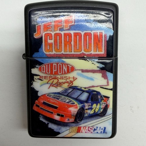 1995 Jeff Gordon DuPont Racing Zippo Lighter USA Matte Black - B XI - UNTESTED