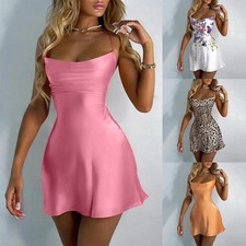 New Stylish Womens Dress Short Dress Polyester Regular Sexy Sleeveless