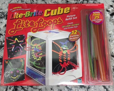 new Lite Brite Lite Loops Picture Refill Set 12 Pictures Over 25 Pegs 2002