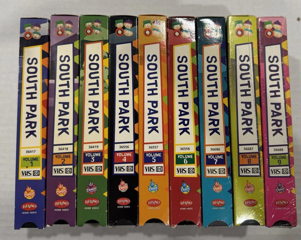 South Park Volume 1 - 9 Complete VHS Set Video Cassettes Tapes Sealed Vol 8 & 9 - Image 2 of 4