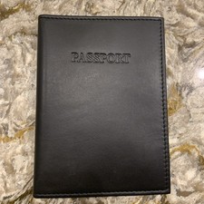 Wanderlust Genuine Leather BLACK Passport Wallet NEW