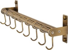 Pot Rack - Pots and Pans Hanging Rack with 8 Hooks, Double Bars, Wall Mounted...