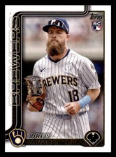 2025 Topps Update #US92 Drew Avans Milwaukee Brewers RC