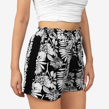 Kendall + Kylie Black White Palm Shorts Size ...