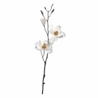 Leonardo Fiore Magnolie Kunstblume Blumenzweig BlüTenzweig Dekozweig Weiß 80 Cm