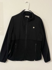 Figs On-Shift Fleece Sweater Jacket Size Large Long Sleeve Women Black Zip