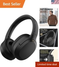 Comfortable Foldable Over Ear Headphones with Adaptive Noise Cancellation  Mic