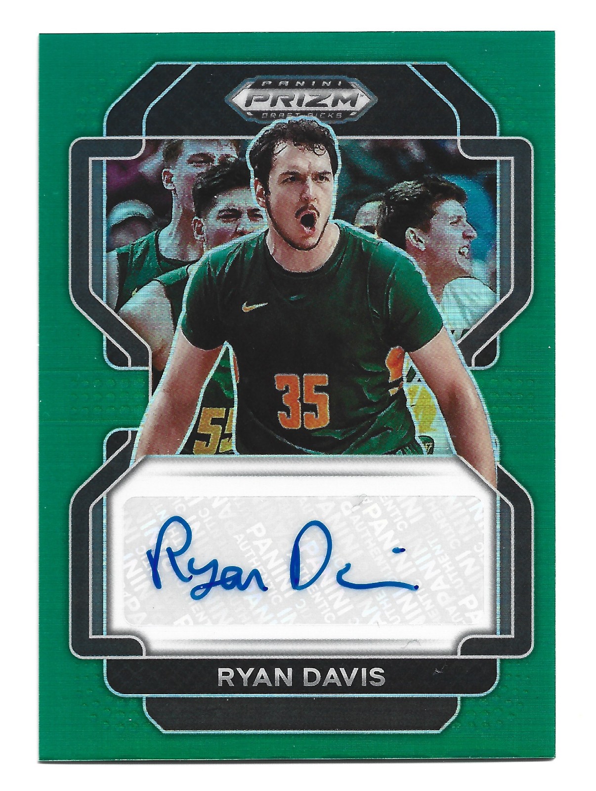 Ryan Davis AUTOGRAPH Green Vermont Catamounts 2022-23 Panini Prizm AUTO