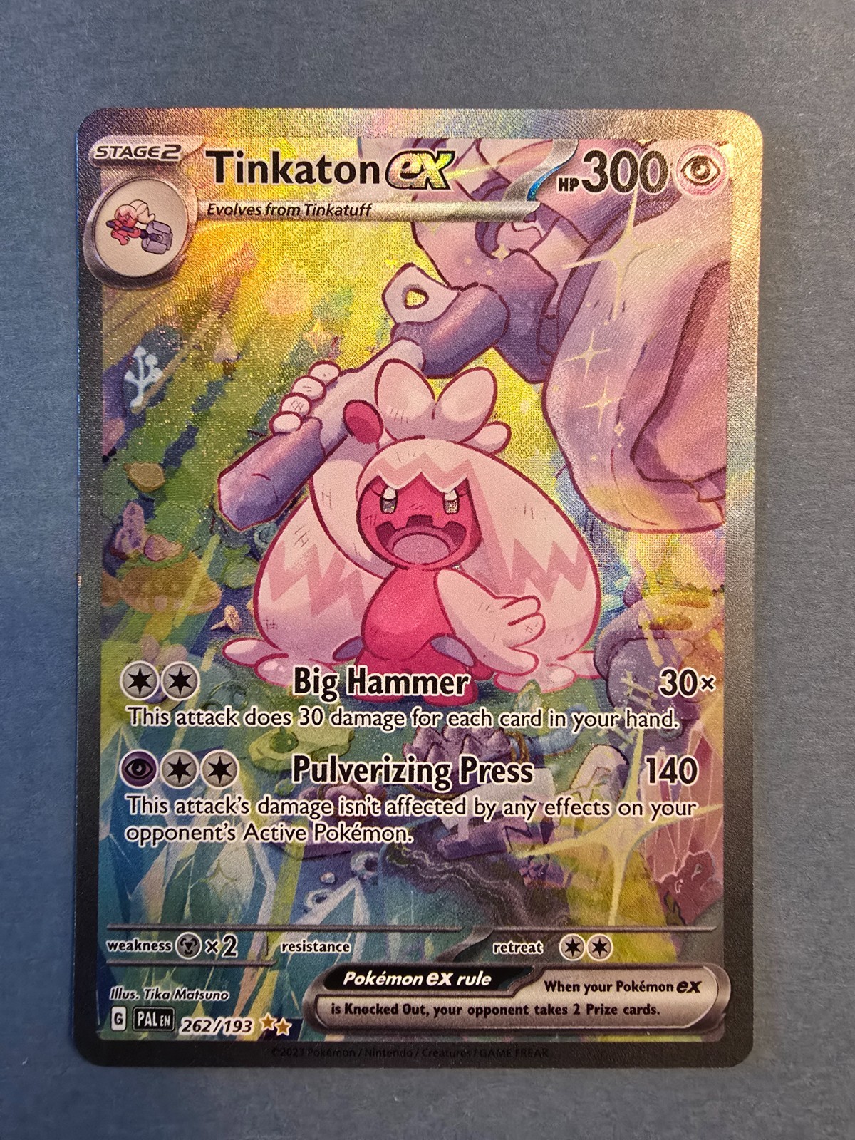 Tinkaton ex 262/193 Sv02: Paldea Evolved Holo - Lightly Played (close to NM)