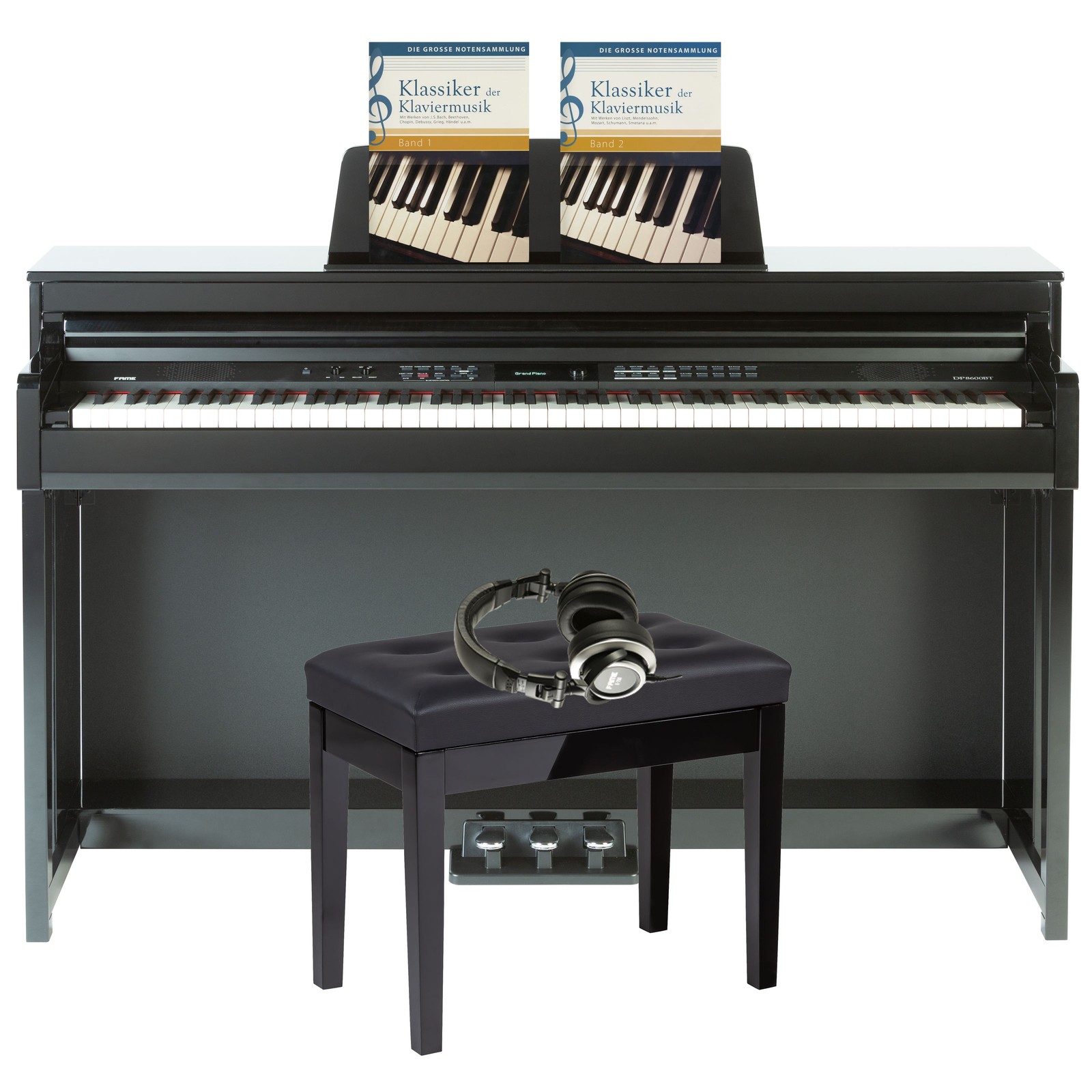 Набор для цифрового фортепиано DP 8600 BT PE V2 Hochglnzend Schwarz 88 Вкусов 181 Звук 50 153390₽