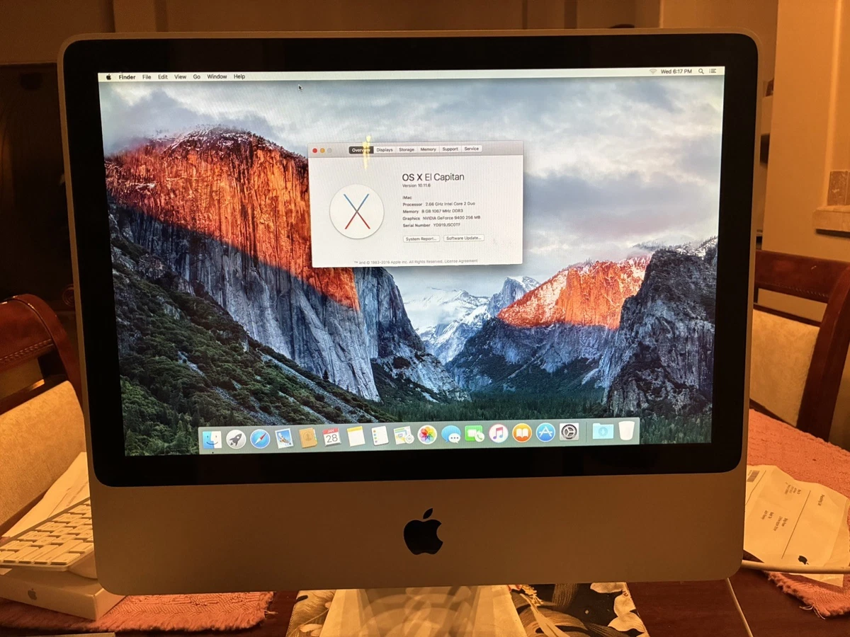 Mac OS X 10.11, El Capitan Intel Core 2 Duo 2009 Released Apple 