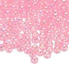 1000pcs Acrylic Round Beads AB Colors 6mm Loose Craft Beads Light Pink AB