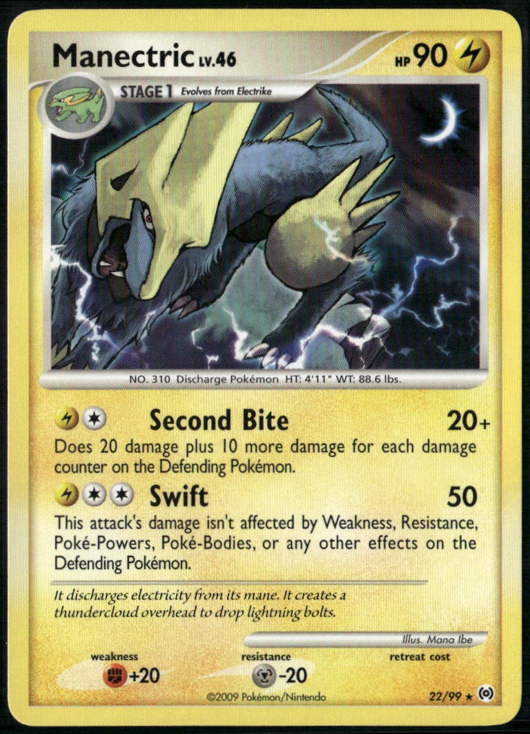 Manectric 22/99 Rare Arceus LP Pokemon Card