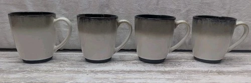 Sango Nova Black 4932 Coffee Mugs Set Of (4)