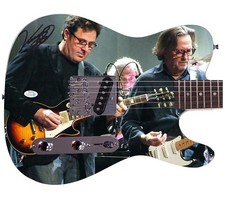 Vince Gill Signed Autographed Eric Clapton Live Graphics Photo Guitar ACOA
