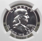 1956 Proof FRANKLIN Silver Half Dollar **TYPE 2** 50c NGC PF68 #001 ECC&C, Inc.