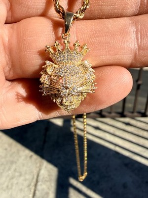 925 Sterling Silber 14k Gold Anhänger Halskette