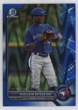 2022 Bowman Chrome Prospects Blue RayWave Refractor /150 Rikelvin De Castro jc3