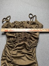 Forever 21 Women’s Brown Ruched Bodycon Mini Dress Sz S | Party Cocktail