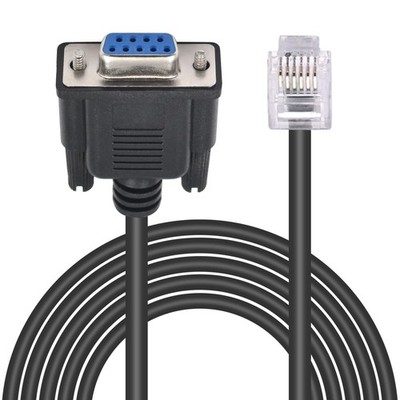 DB9 to RJ11 Serial Adapter Cable RS232 Female to RJ12 6P6C Control Cord 6ft