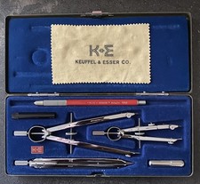 Vintage K&E Keuffel & Esser Drafting Set Made in Germany Compass Set w/Hard Case
