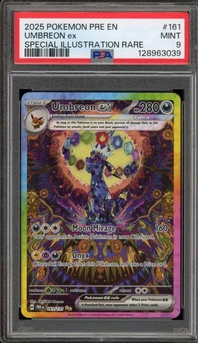 Pokemon Umbreon ex Prismatic Evolutions Special Illustration Rare #161 PSA 9