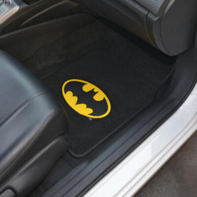 BDK Batman Floor Mats – 4-Piece Carpet Set For Cars & SUVs – Official Warner Bros DC Comics Design